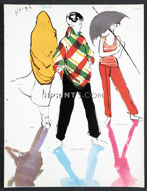 Grès, Christian Dior, Fath 1950 Tom Keogh, Beachwear "Plage et... Campagne", 2 pages