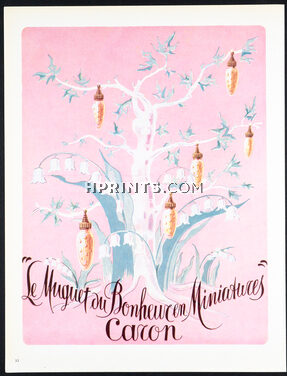 Caron (Perfumes) 1954 Le Muguet du Bonheur en Miniatures, Lily Of The Valley