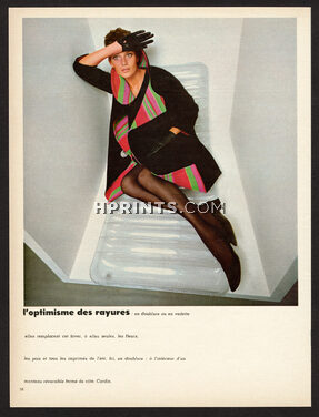 Pierre Cardin 1967 Photo Guy Bourdin, Rayures