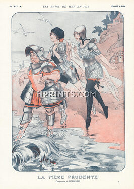 Hérouard 1915 The Careful Mother, Bathing in Armour