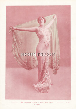 Mlle Visconti 1911 Thaïs Theatre Costume, Photo Bert