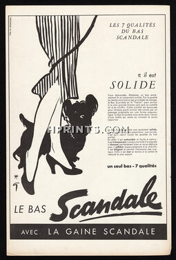 Scandale (Stockings) 1952 René Gruau, Dog