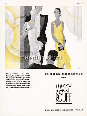 Maggy Rouff 1929 "Femmes Modernes", Maggy B. de Wagner, Evening Gown, Art Deco