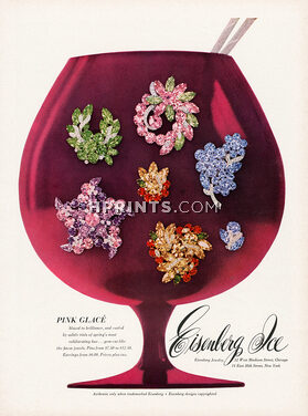 Eisenberg Ice (Jewels) 1961 Clip Brooch, Pink Glacé