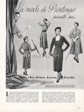 Chez Jeanne Lanvin Castillo 1952 La Mode de Printemps présentée par... Leslie, Fashion Model