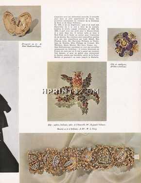 Jean Schlumberger (High Jewelry) 1949 Drageoir, Clips, Bracelet, 2 pages, 2 pages