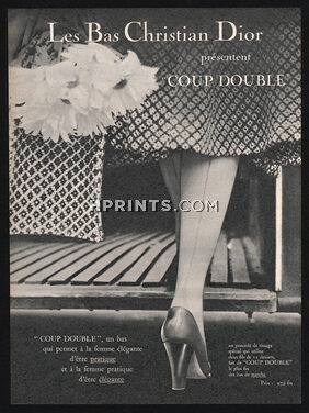 Christian Dior (Lingerie) 1954 Stockings Coup Double