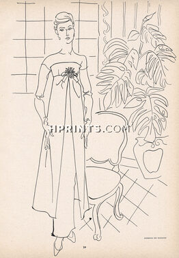 Givenchy 1956 Dagand à la manière de Matisse, Fashion Illustration