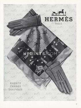 Hermès (Carrés & Gloves) 1946 Scarf Sailor Alphabet