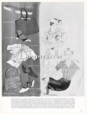 Véra Boréa, Jean Patou 1935 Hermès Belt, Schiaparelli Handbag, D'Argence, Aileen Rice, Daliet-Grand, Karsavina (M.K.S)