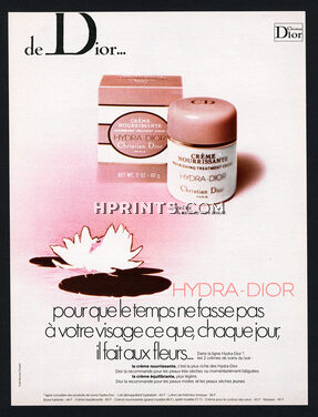 Christian Dior (Skin Care) 1975 René Gruau, Water Lily, Nénuphar, Hydra-Dior