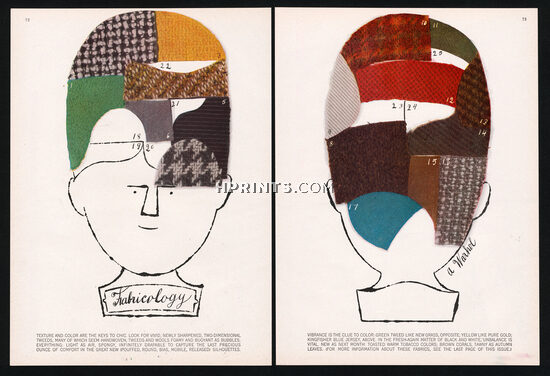 Andy Warhol — Fabricology, 1960 - Fall fabrics from Stroock, Lawford, Anglo, Mayflower, Lesur, Crompton, Dumas & Maury, Hockanum, Forstmann...