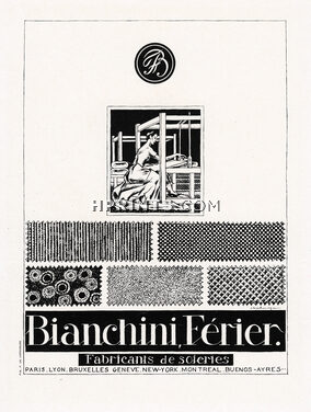 Bianchini Férier 1947 Fabricants de soieries, Métier