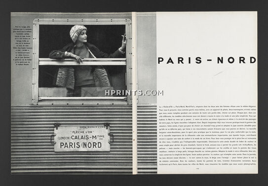 Paris-Nord, 1958 - Photos Helmut Newton, Train La Flêche d'Or, Calais, Compiègne, Cambrai, 8 pages