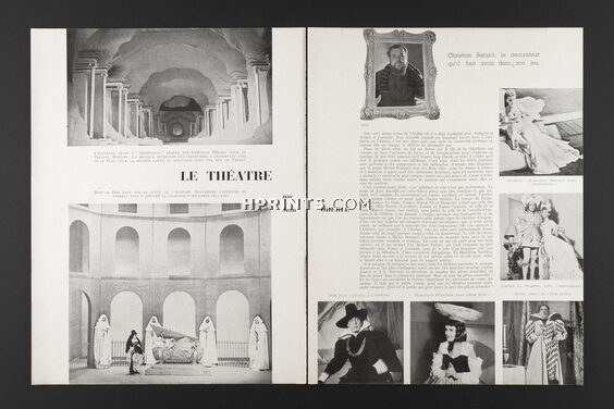 Le Théâtre, 1948 - Christian Bérard, Theatre Scenery, Theatre Costume, Texte par Jean Oberlé, 4 pages