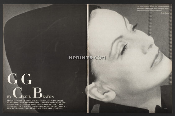 GG by Cecil Beaton, 1968 - Greta Garbo, Photos Cecil Beaton, Portrait, 6 pages