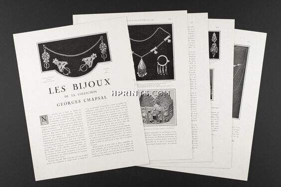 Les Bijoux de la Collection Georges Chapsal, 1922 - Musée Galliéra, Texte par Henri Clouzot, 8 pages