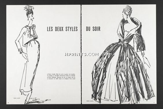 Cardin & Pierre Balmain 1963 Les Deux Styles du Soir, Evening Dresses, Jacques Costet