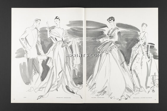 Christian Dior, Bianchini Férier, Jean Dessès, Pierre Balmain, Colcombet, Creed 1948 Fernando Bosc