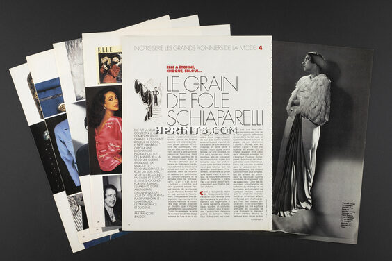 Le grain de folie Schiaparelli, 1990 - Elsa Schiaparelli, Artist's Career, Texte par François Baudot, 8 pages