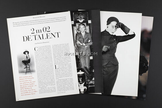 2m02 de talent — Hubert de Givenchy, 1991 - 40 ans de création, Photos Helmut Newton, Henry Clarke, Claus Ohm, Text by Francis Dorléans, 6 pages