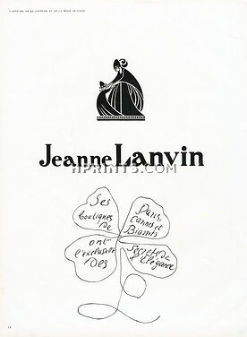 Jeanne Lanvin 1951 Louise de Vilmorin Autograph