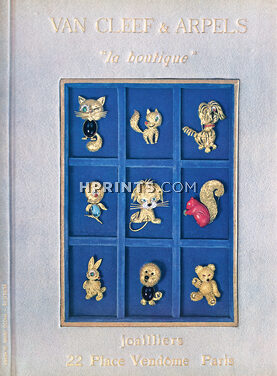 La Boutique Van Cleef & Arpels 1962 "Bestiaire" Animals Clips, Photo Henri Glaeser