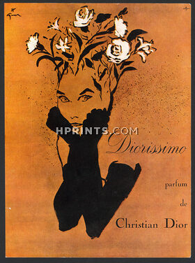 Christian Dior (Perfumes) 1957 Diorissimo, René Gruau