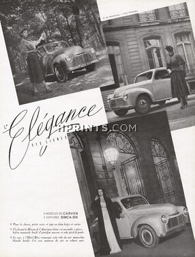 Simca-Six, Carven 1948 Photos Robert Doisneau, Hotel Ritz Paris
