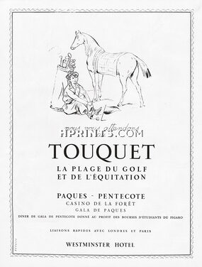 Le Touquet 1951 Pâques - Pentecôte, Horse, Golf