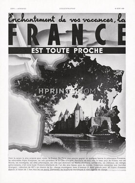 France 1939 "La France est toute proche" Tourism