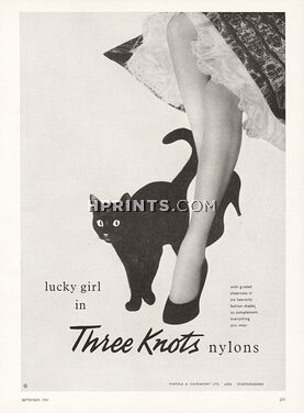 Three Knots Nylons 1957 Stockings, Cat