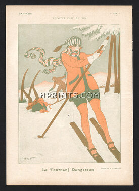 Lolotte fait du ski - 1918 - The Dangerous Turning Point, Skiing Accident, Lorenzi