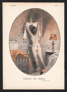 L'Heure des Gothas, 1918 - Nude Woman Closing the Curtains, Chambre de bonne, Raoul Vion