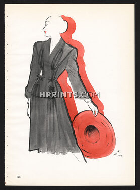 Jean Patou 1946 René Gruau, Fashion Illustration