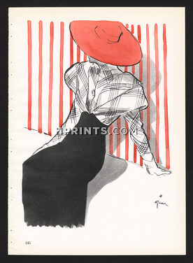 Mad Carpentier 1946 Fashion Illustration René Gruau