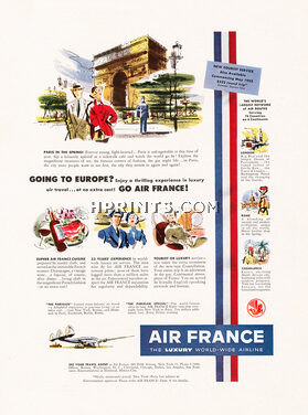 Air France (Airlines) 1952 Going to Europe, Arc de Triomphe