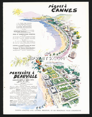 Cannes & Deauville 1951 Pâques et Pentecote French Riviera Palm Beach Pierre Pagès