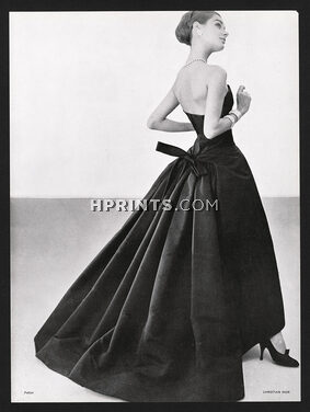 Christian Dior 1955 Backless black Evening Gown, Van Cleef & Arpels, Photo Pottier