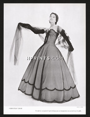 Christian Dior 1955 Robe en tulle de soie, Photo Ostier