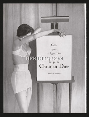 Christian Dior (Lingerie) 1955 Garter Belts, Brassiere, Photo Marai Marforen