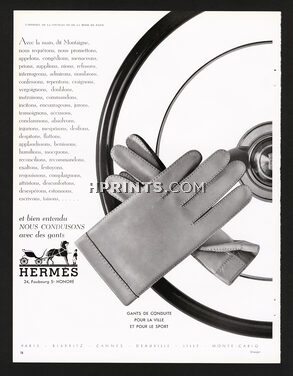 Hermès (Gloves) 1955 Gants de conduite, Montaigne