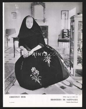 Christian Dior 1953 Broderies de Saint-Gall, Photo Joseph Grove