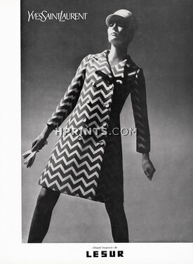 Yves Saint Laurent 1966 Coat, Photo Kublin, Lesur