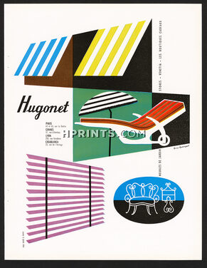 Hugonet 1959 Guy Georget, Poster Art, Outdoor Furniture