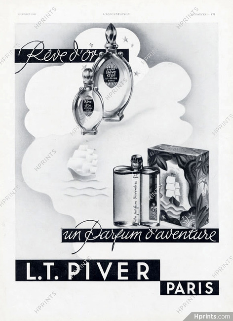 Piver 1933 Rêve d'Or & Un Parfum d'Aventure
