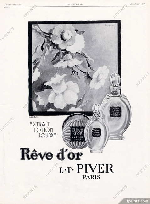 Piver 1929 Rêve d'Or, Flowers, Dormoy