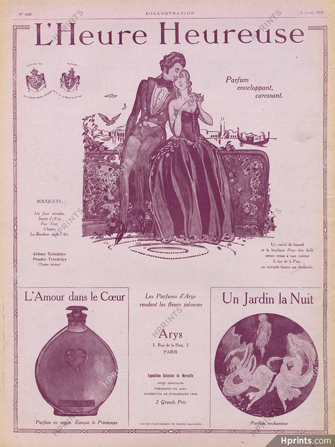 Arys (Perfumes) 1925 Heure Heureuse, L'Amour dans le Coeur, Un Jardin La Nuit