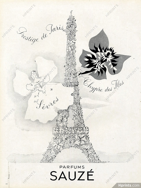 Sauzé (Perfumes) 1946 Eiffel Tower, Maurice Paulin