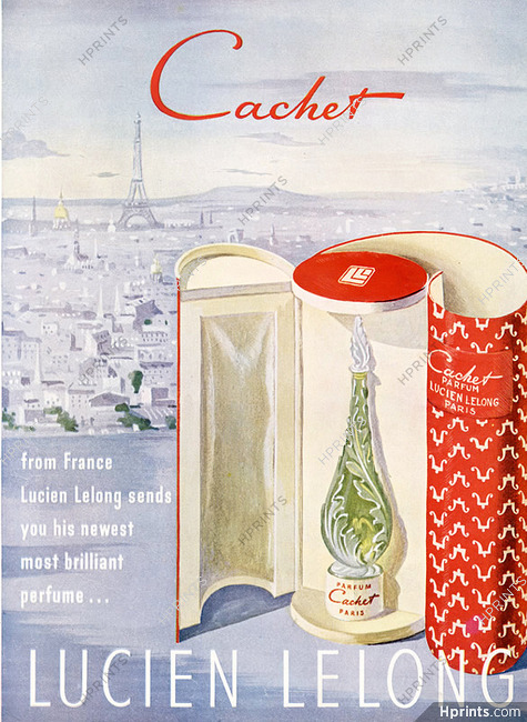 Lucien Lelong (Perfumes) 1949 Cachet